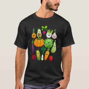 Cute Vegetable Men Women Healthy Veggie Vegan Gard T-Shirt