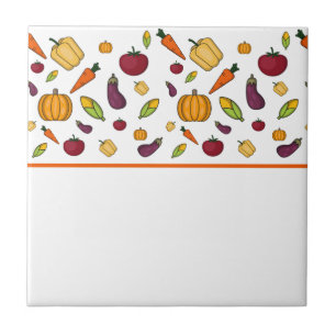 Cute vegetables pattern tile