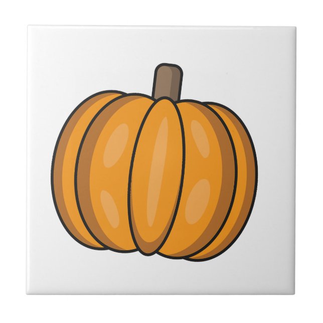 Cute vegetables pumpkin  pattern  tile (Front)