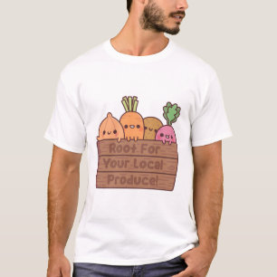 Cute Vegetables Root For Your Local Produce T-Shirt