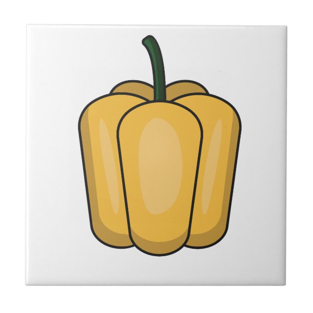 Cute vegetables sweet pepper  pattern  tile (Front)