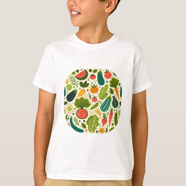 Cute Vegetables T-Shirt (Front)