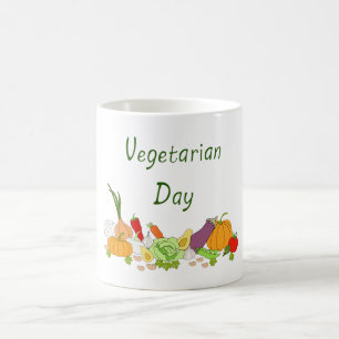Cute Vegetarian Day Minimalist  Romantic  Coffee M Mug