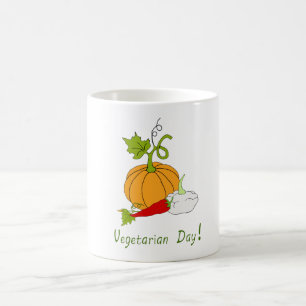 Cute Vegetarian Day Minimalist Romantic Coffee M Mug