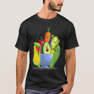 Cute Vegetarian For Men Women Vegan Food Veggie T-Shirt