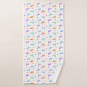 Cute Vehicle Seamless Design Bath Towel