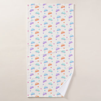Cute Vehicle Seamless Design Bath Towel