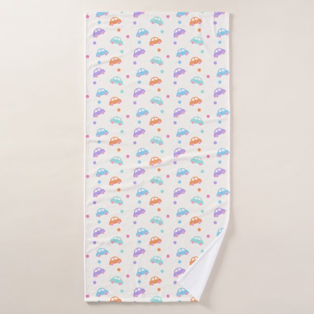 Cute Vehicle Seamless Design Bath Towel (Bath Towel)