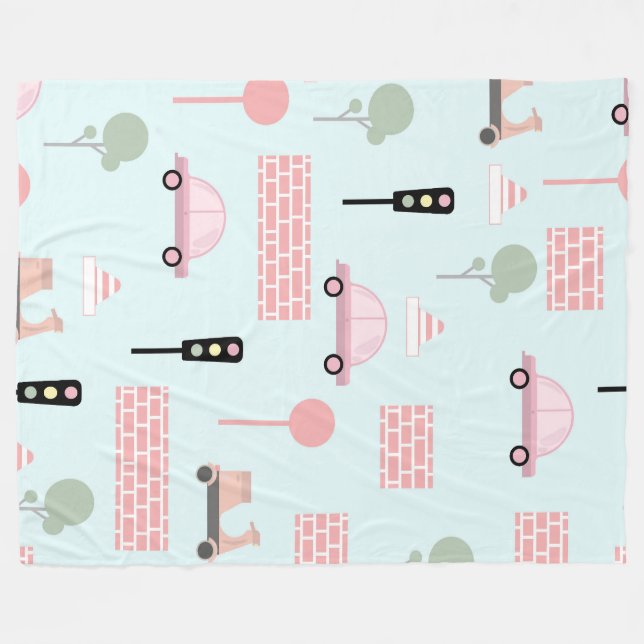 Cute Vehicles Pattern Kids Blanket (Front (Horizontal))