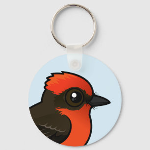 Cute Vermilion Flycatcher Keychain