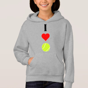 Cute Vertical I Love/Heart Tennis Girls Sports