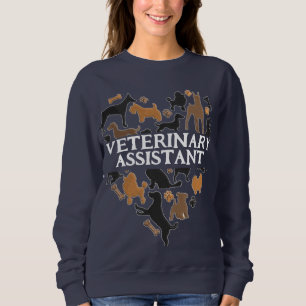 Cute vet clinic staff veterinary assistant sweatshirt