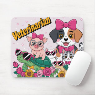 Cute Veterinarian Mouse Pad