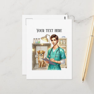 Cute Veterinarian Office customizable  Postcard