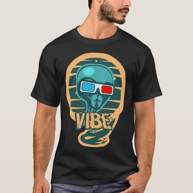Cute Vibe Alien Cool T-Shirt (Front)