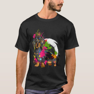 Cute Vibrant Dachshund For Men Women Kids T-Shirt