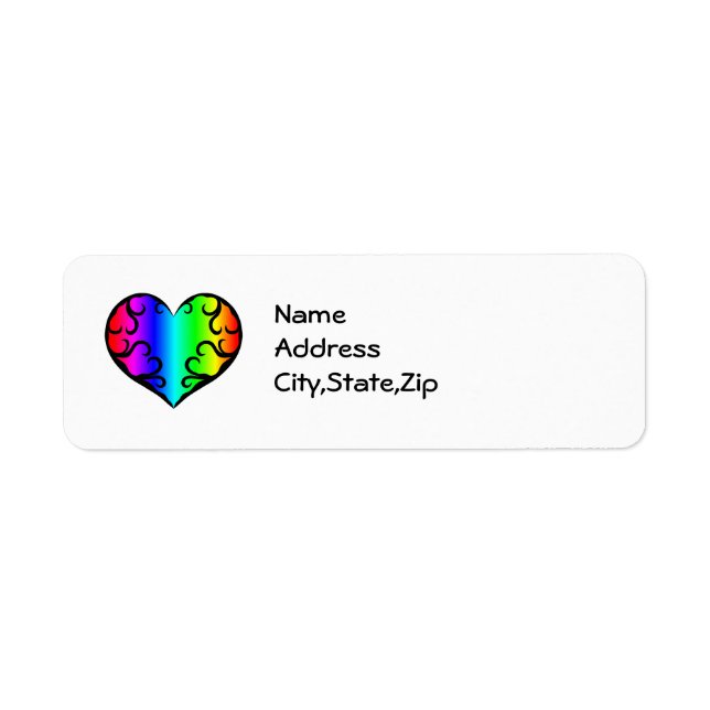Cute victorian rainbow heart (Front)