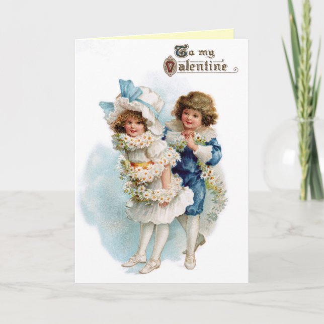 Cute Victorian Valentine Card (Front)