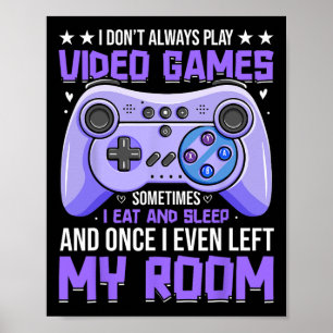 Cute Video Game Lover Gaming Player For Boys Kids Poster
