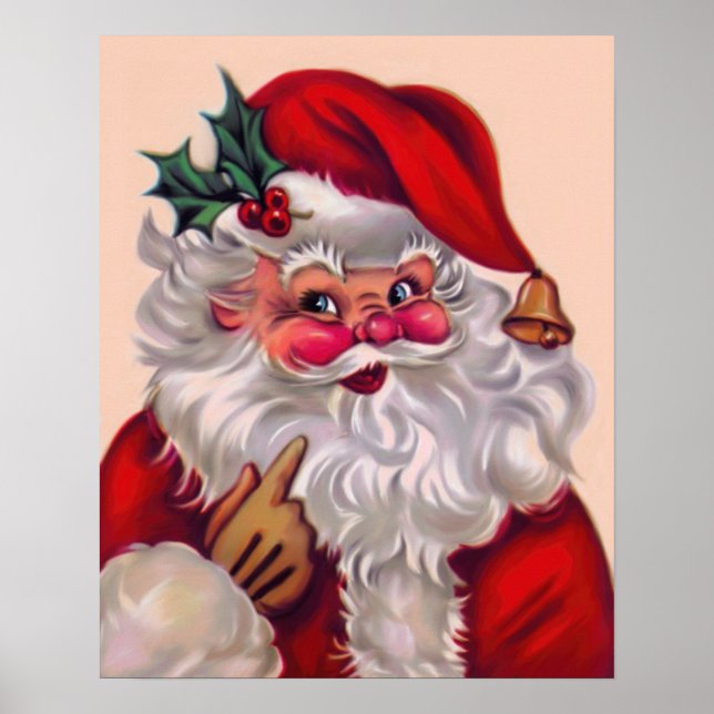 Cute vinage santa claus 2 poster (Front)