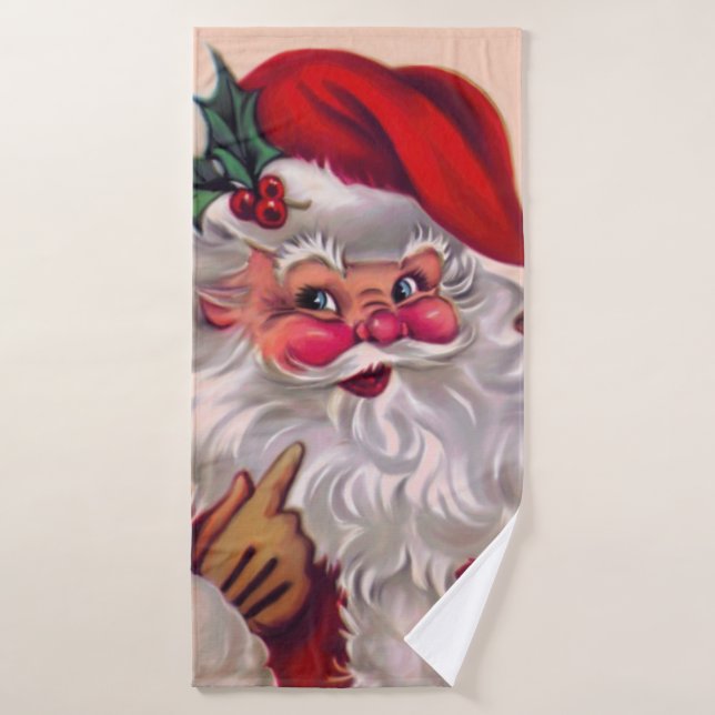 Cute vinification santa claus 2 (Serviette de bain)