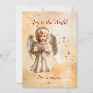 Cute Vintage Angel Christmas Card