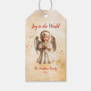 Cute Vintage Angel Christmas Gift Tags