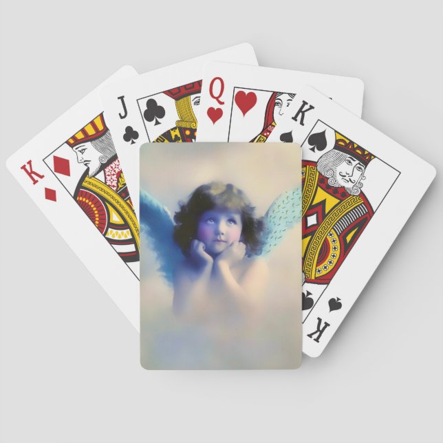 Cute Vintage Angel Playing Cards (Back)