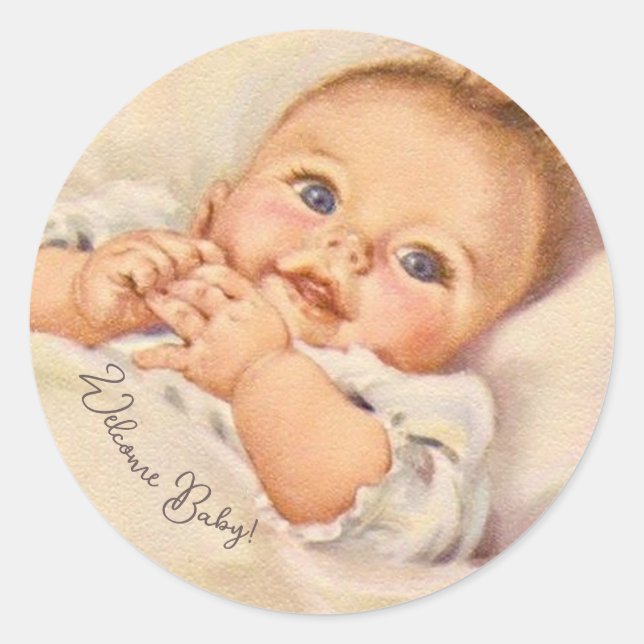 Cute Vintage Baby sticker (Front)