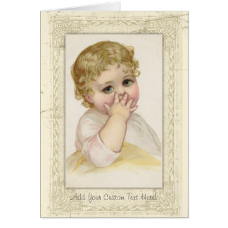Cute Vintage Baby's Kiss Antique Illustration