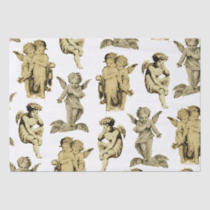 Cute Vintage Beige Baby Cherub Cupid Angels  Tissue Paper