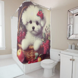 Cute Vintage Bichon Frisé Painting