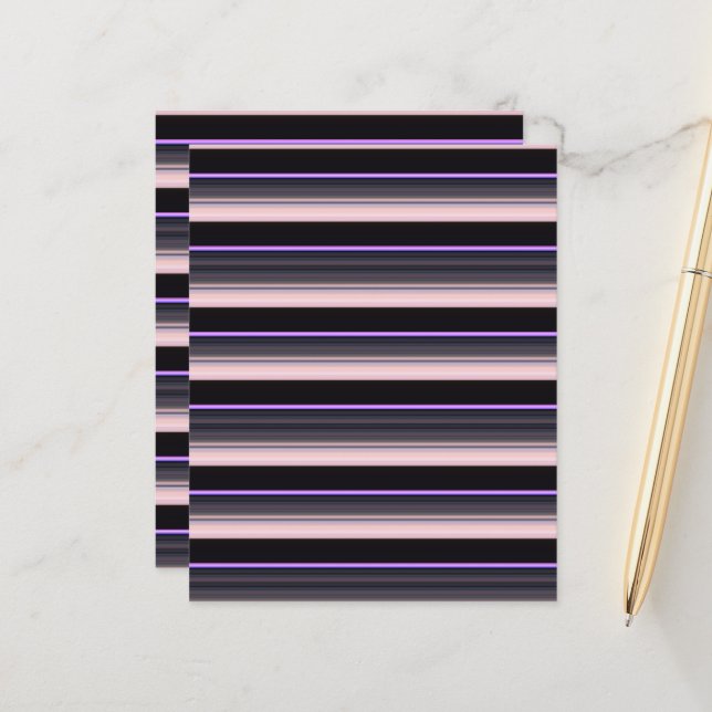 Cute vintage black grey stripes (Front/Back In Situ)