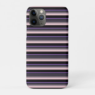 Cute vintage black grey stripes iPhone 11 pro case