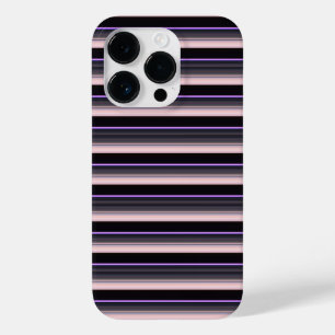 Cute vintage black grey stripes Case-Mate iPhone 14 pro case