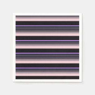 Cute vintage black grey stripes napkin