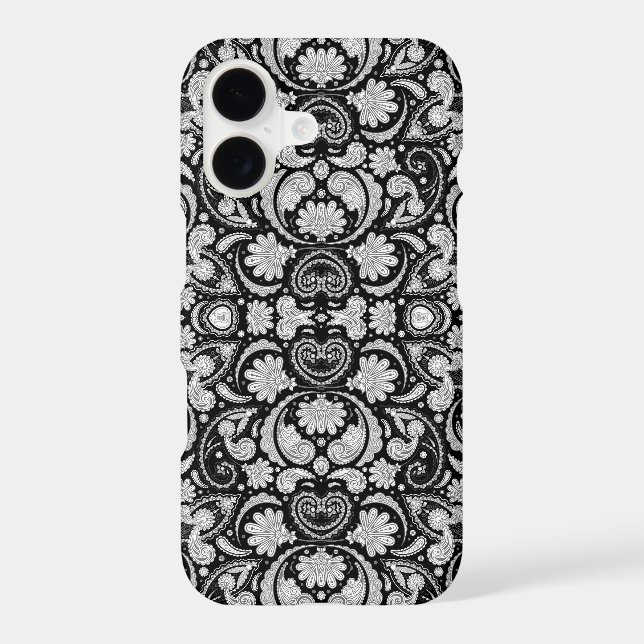 Cute vintage black white paisley patterns (Back)