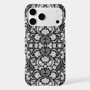 Cute vintage black white paisley patterns