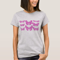 Cute Vintage Block Print Butterfly Graphic