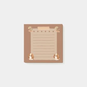 Cute Vintage Brown Puppy Dog Cottagecore Post it N Post-it Notes