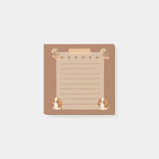 Cute Vintage Brown Puppy Dog Cottagecore Post it N Post-it Notes