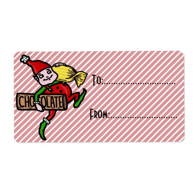 Cute Vintage Candy Christmas Elf Customizable (Front)