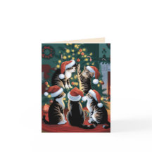 Cute vintage cats christmas