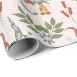 Cute Vintage Christmas Gnomes With Greenery Wrapping Paper<br><div class="desc">Make sure every gift you give has a layer of love with this Cute Vintage Christmas Gnomes With Greenery design. Because the presentation matters just as much as the present! More Christmas gnomes design in my store@AndreeaEremiaDesign</div>