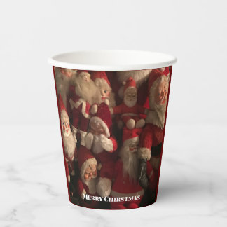Cute Vintage Christmas Santa Claus Paper Cups