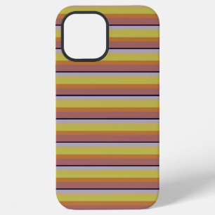 Cute vintage colours stripes iPhone 12 pro max case