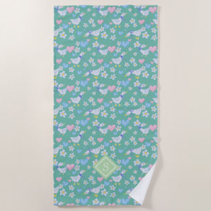 Cute Vintage Country Geese Pattern Beach Towel
