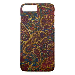 Cute vintage dark brown paisley design iPhone 8 plus/7 plus case