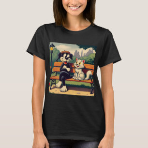 Cute, vintage dog/cat cartoon T-Shirt
