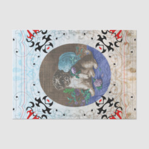 Cute Vintage Dog Motif Crafts and decoupage Tissue Paper